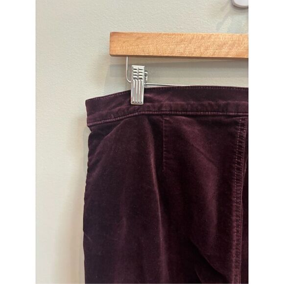 GAP 1969 31r burgundy side zip skinny fit velvet leggings -NO pockets - Picture 4 of 7